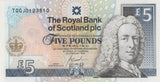 2002 FIVE POUND ROYAL BANK OF SCOTLAND BANKNOTE REF SCOT - 72 - WORLD BANKNOTES - Cambridgeshire Coins