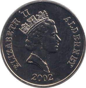 2002 FIVE POUNDS ALDERNEY F350 - WORLD COINS - Cambridgeshire Coins