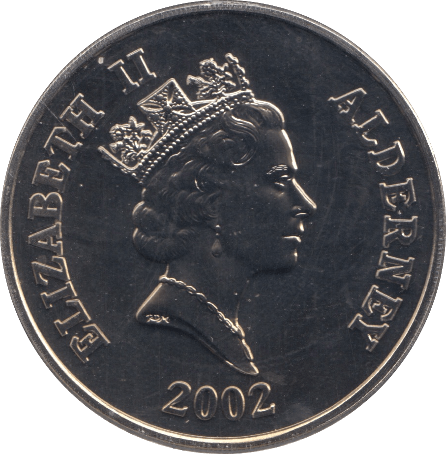2002 FIVE POUNDS ALDERNEY F350 - WORLD COINS - Cambridgeshire Coins