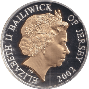 2002 FIVE POUNDS BAILIWICK OF JERSEY GOLDEN JUBILEE - SILVER WORLD COINS - Cambridgeshire Coins