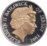2002 FIVE POUNDS BAILIWICK OF JERSEY GOLDEN JUBILEE - SILVER WORLD COINS - Cambridgeshire Coins
