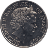 2002 FIVE POUNDS JERSEY F435 - WORLD COINS - Cambridgeshire Coins