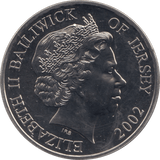 2002 FIVE POUNDS JERSEY F613 - WORLD COINS - Cambridgeshire Coins