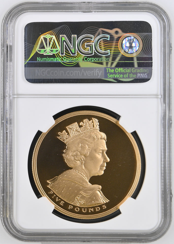 2002 GOLD FIVE POUND QUEEN'S GOLDEN JUBILEE PF 69 ULTRA CAMEO - NGC GOLD £5 - Cambridgeshire Coins