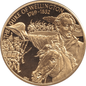 2002 GOLD PLATED 2 DOLLAR EAST CARIBBEAN STATES THE DUKE OF WELLINGTON - WORLD COINS - Cambridgeshire Coins