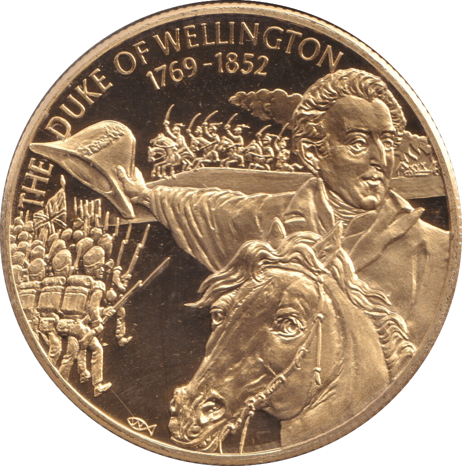 2002 GOLD PLATED 2 DOLLAR EAST CARIBBEAN STATES THE DUKE OF WELLINGTON - WORLD COINS - Cambridgeshire Coins