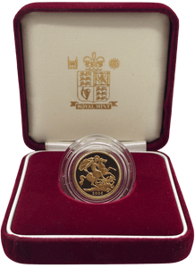 2002 GOLD PROOF HALF SOVEREIGN BOXED - GOLD PROOF HALF SOVEREIGNS - Cambridgeshire Coins