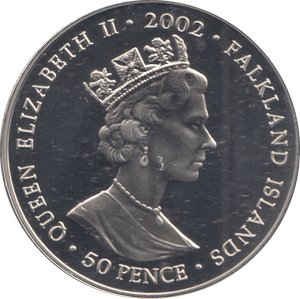 2002 GOLDEN JUBILEE 50P FALKLAND ISLANDS - WORLD COINS - Cambridgeshire Coins
