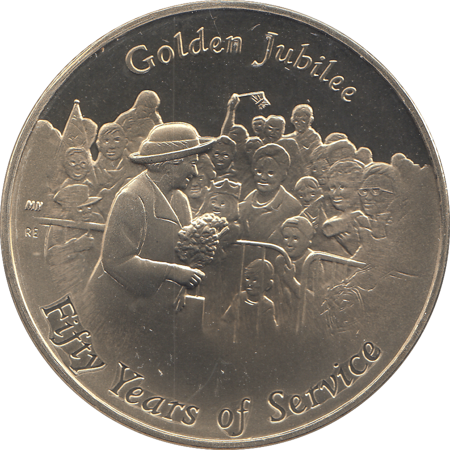 2002 GOLDEN JUBILEE COMMEMORATIVE COIN - WORLD COINS - Cambridgeshire Coins
