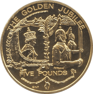 2002 GUERNSEY GOLDEN JUBILEE FIVE POUNDS - WORLD COINS - Cambridgeshire Coins
