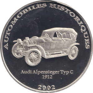 2002 HISTORY OF AUTOMOBILES AUDI ALPENSIEGER TYP C 1912 - WORLD COINS - Cambridgeshire Coins