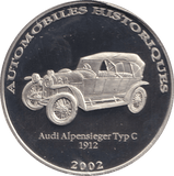 2002 HISTORY OF AUTOMOBILES AUDI ALPENSIEGER TYP C 1912 - WORLD COINS - Cambridgeshire Coins