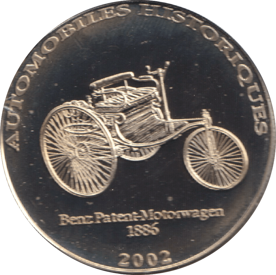2002 HISTORY OF AUTOMOBILES BENZ PATENT MONTORWAGEN 1886 - WORLD COINS - Cambridgeshire Coins