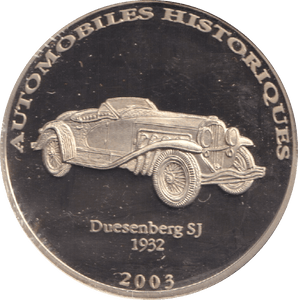 2002 HISTORY OF AUTOMOBILES DUESENBERG SJ 1932 - WORLD COINS - Cambridgeshire Coins