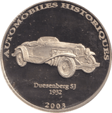 2002 HISTORY OF AUTOMOBILES DUESENBERG SJ 1932 - WORLD COINS - Cambridgeshire Coins