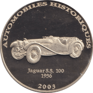 2002 HISTORY OF AUTOMOBILES JAGUAR S.S. 100 1936 - WORLD COINS - Cambridgeshire Coins