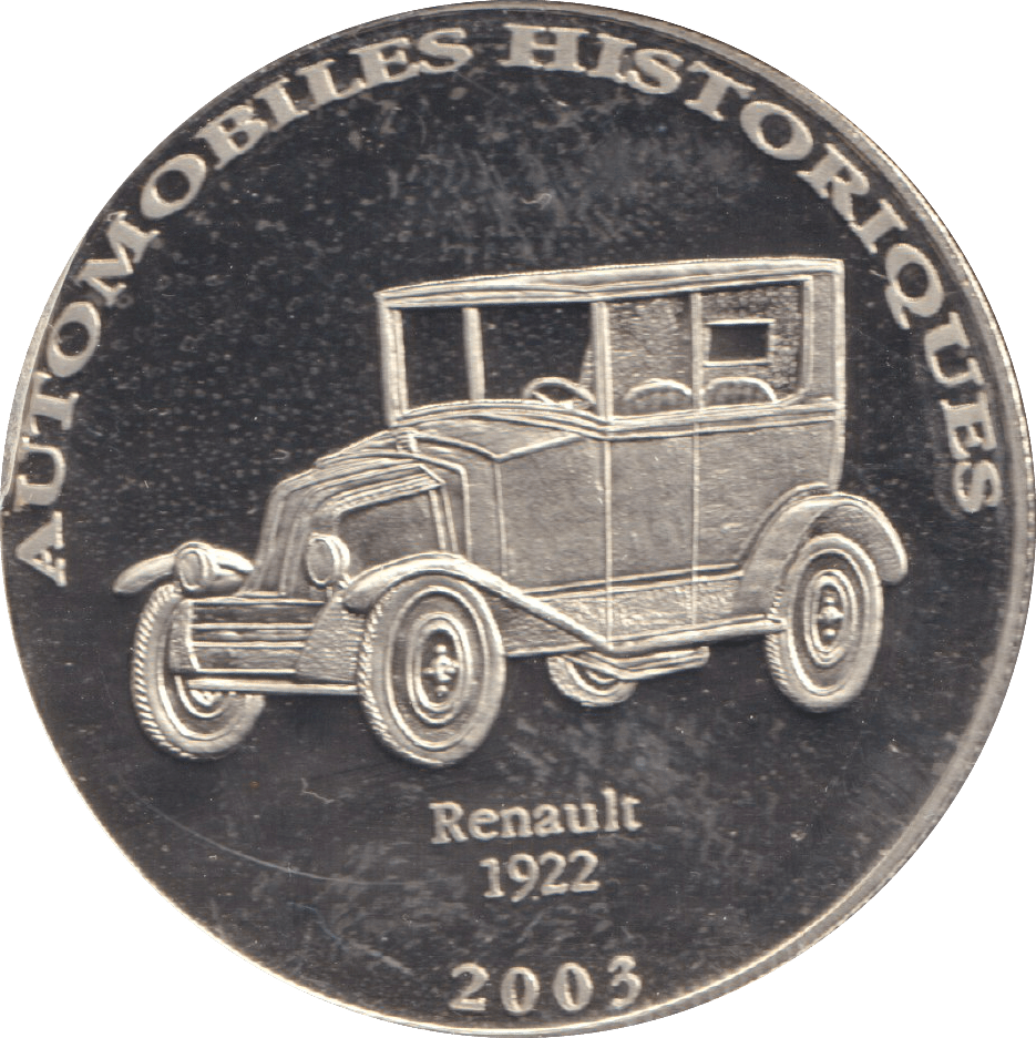 2002 HISTORY OF AUTOMOBILES RENAULT 1922 - WORLD COINS - Cambridgeshire Coins