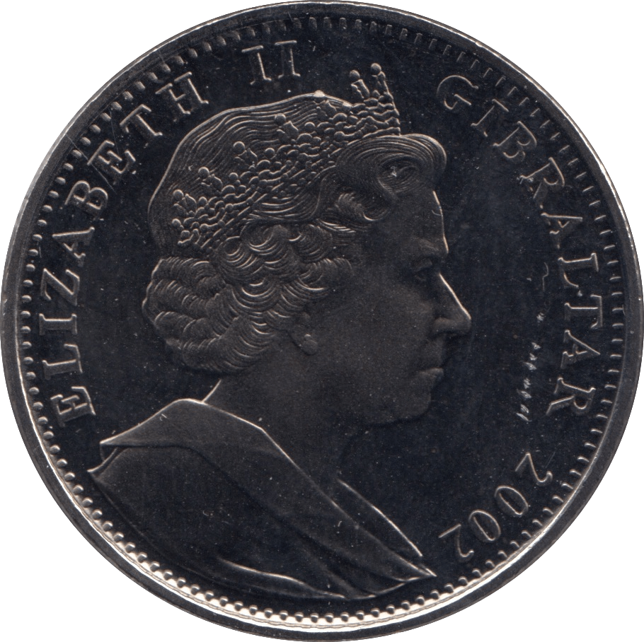 2002 ONE CROWN COIN GIBRALTAR F390 - WORLD COINS - Cambridgeshire Coins