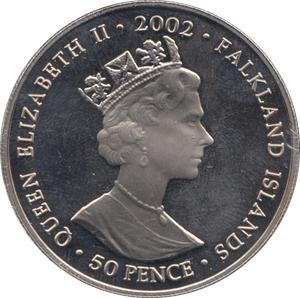 2002 ONE CROWN FALKLAND ISLANDS F506 - WORLD COINS - Cambridgeshire Coins