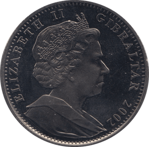2002 ONE CROWN GIBRALTAR F456 - WORLD COINS - Cambridgeshire Coins