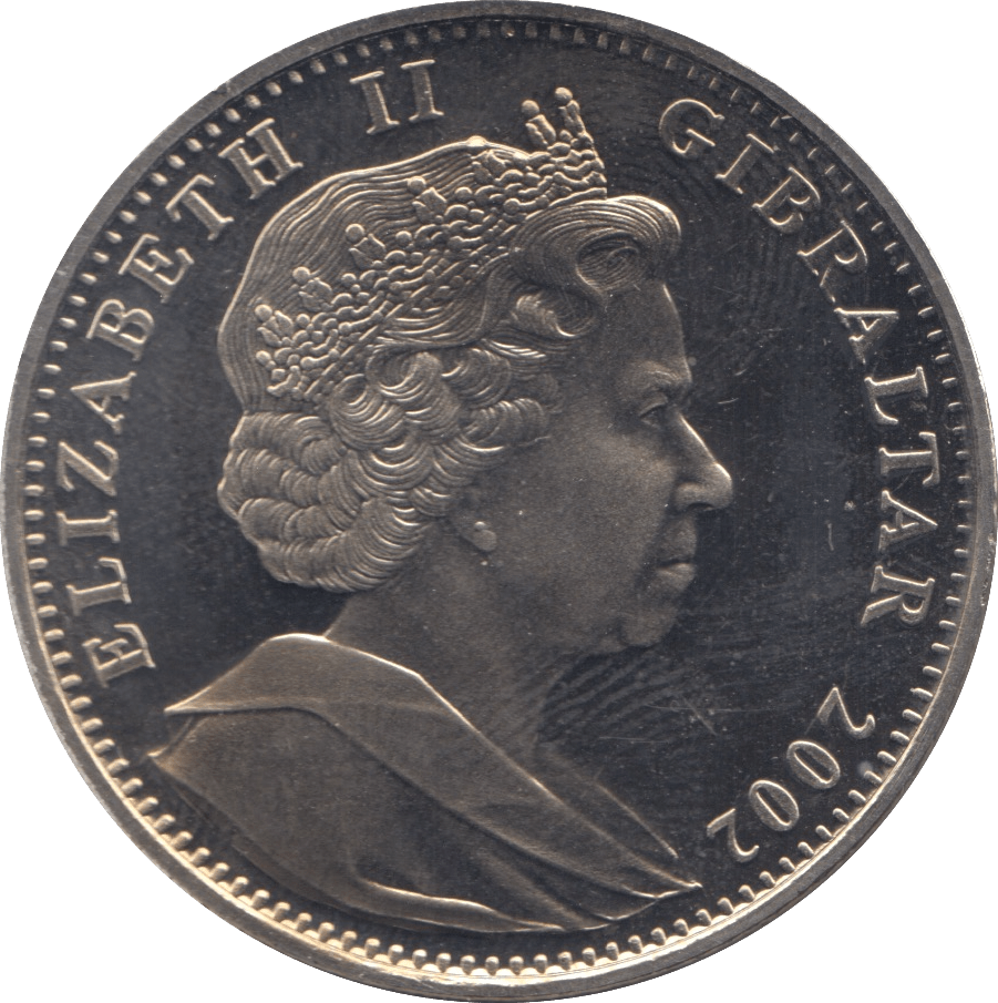 2002 ONE CROWN GIBRALTAR F464 - WORLD COINS - Cambridgeshire Coins