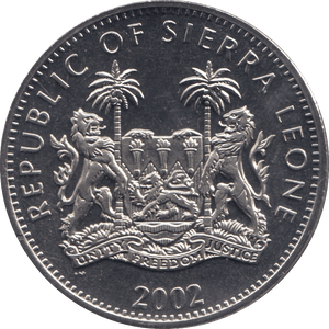 2002 ONE CROWN SIERRA LEONE F297 - WORLD COINS - Cambridgeshire Coins