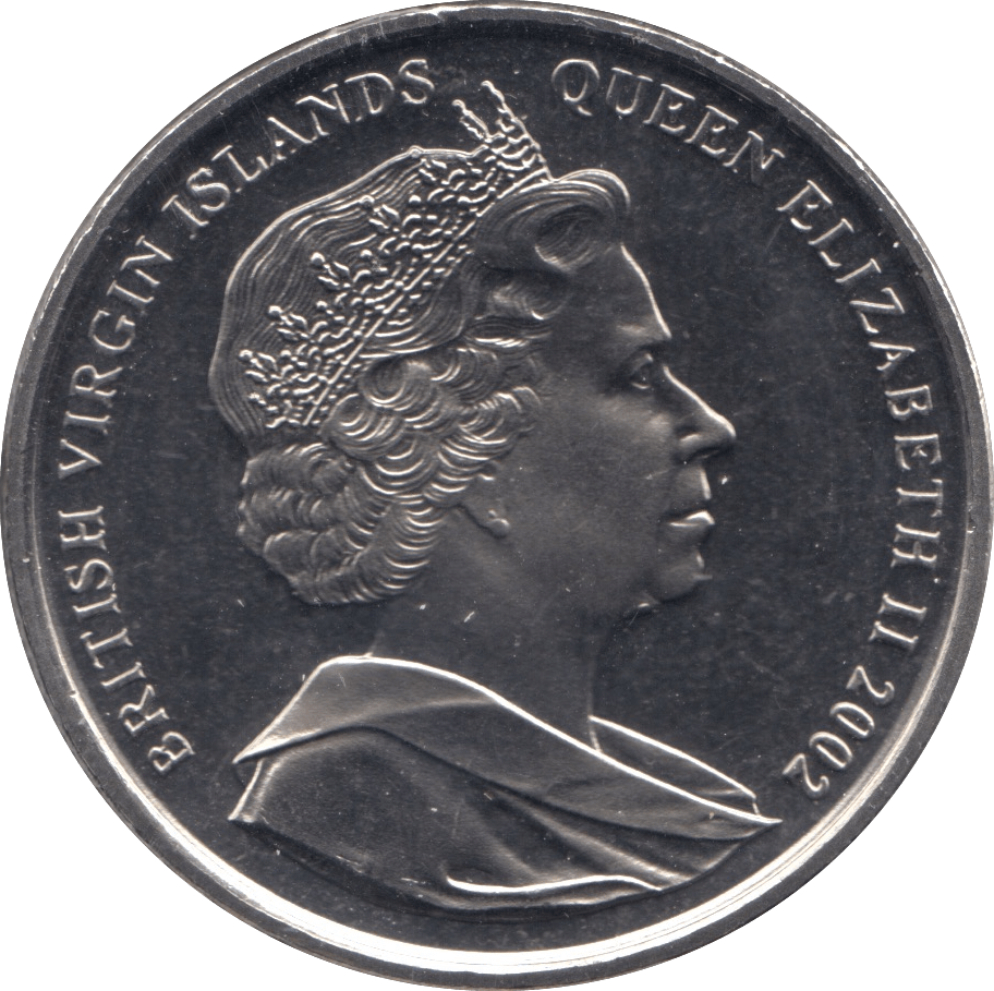 2002 ONE DOLLAR BRITISH VIRGIN ISLANDS F502 - CROWN - Cambridgeshire Coins