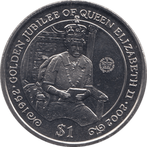 2002 ONE DOLLAR BRITISH VIRGIN ISLANDS F502 - CROWN - Cambridgeshire Coins