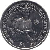 2002 ONE DOLLAR BRITISH VIRGIN ISLANDS F502 - CROWN - Cambridgeshire Coins