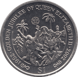 2002 ONE DOLLAR BRITISH VIRGIN ISLANDS F527 - WORLD COINS - Cambridgeshire Coins