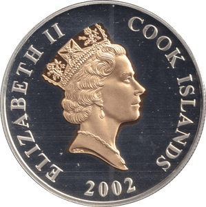 2002 ONE DOLLAR COOK ISLANDS - SILVER WORLD COINS - Cambridgeshire Coins