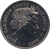 2002 ONE DOLLAR EAST CARIBBEAN STATES F548 - WORLD COINS - Cambridgeshire Coins