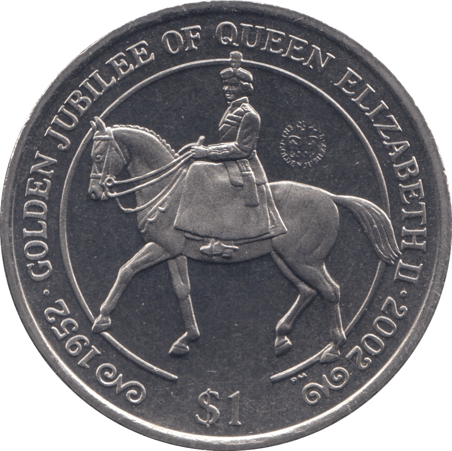 2002 ONE DOLLAR GOLDEN JUBILEE OF QUEEN ELIZABETH II - WORLD COINS - Cambridgeshire Coins