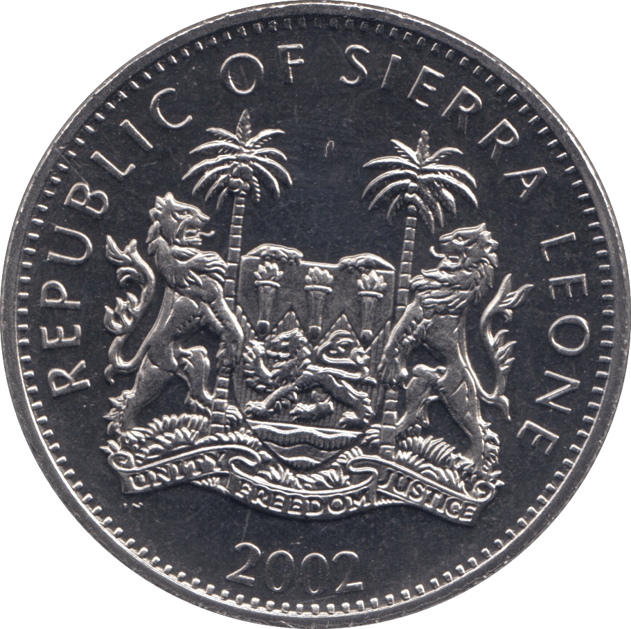 2002 ONE DOLLAR GOLDEN JUBILEE SIERRA LEONE F131 - CROWN - Cambridgeshire Coins