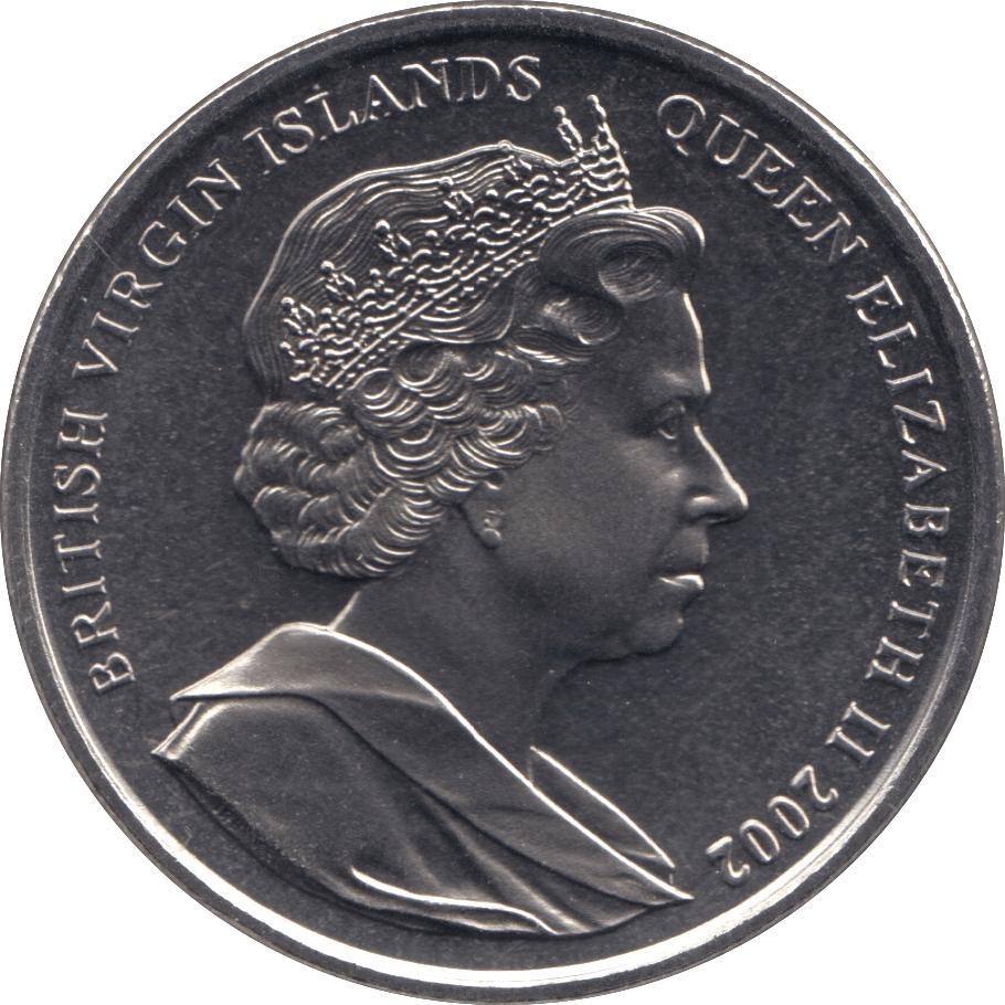 2002 ONE DOLLAR QUEEN ELIZABETH GOLDEN JUBILEE BRITISH VIRGIN ISLANDS F127 - CROWN - Cambridgeshire Coins