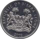 2002 ONE DOLLAR SIERRA LEONE F346 - WORLD COINS - Cambridgeshire Coins