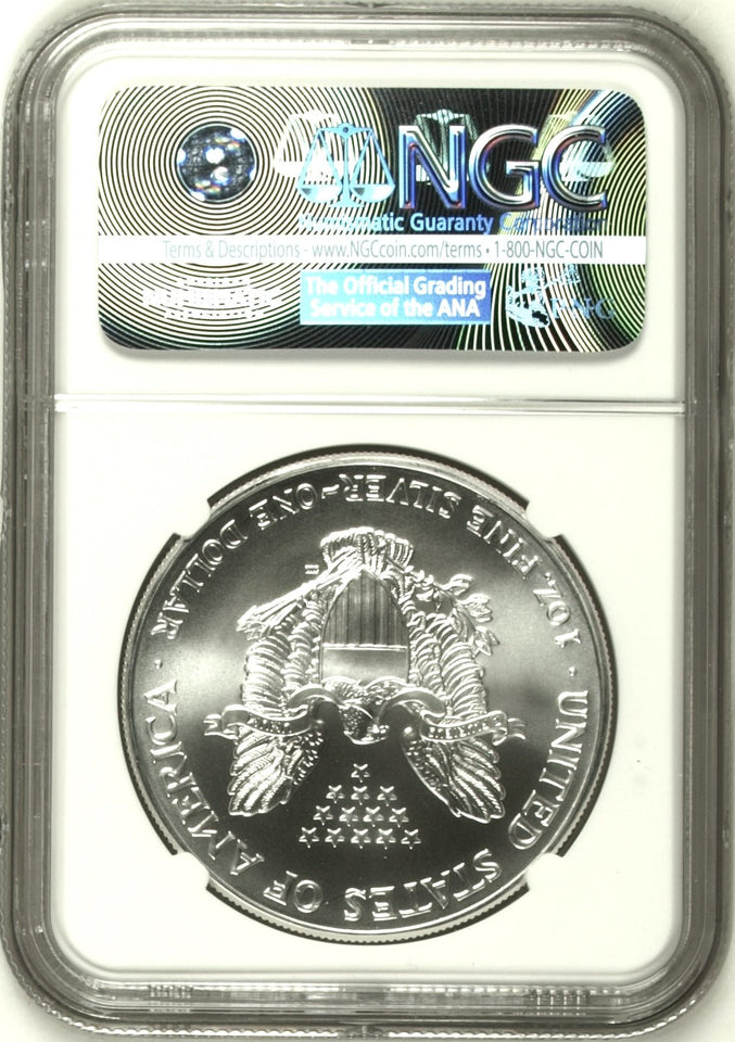 2002 SILVER EAGLE DOLLAR USA MS 69 NGC - NGC SILVER COINS - Cambridgeshire Coins