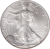 2002 SILVER LIBERTY DOLLAR USA - SILVER WORLD COINS - Cambridgeshire Coins