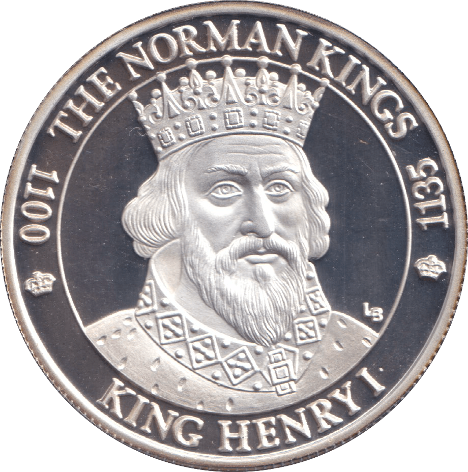 2002 SILVER PROOF 20 CROWN KING HENRY I - SILVER WORLD COINS - Cambridgeshire Coins