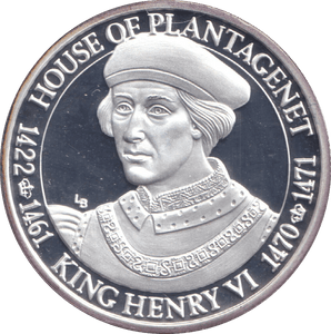 2002 SILVER PROOF 20 CROWN KING HENRY VI - SILVER WORLD COINS - Cambridgeshire Coins