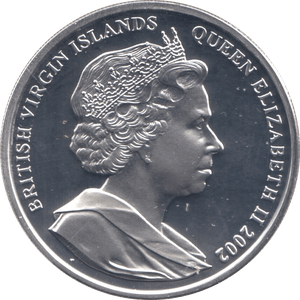 2002 SILVER PROOF DOLLAR IN MEMORIAM BRITISH VIRGIN ISLANDS - SILVER WORLD COINS - Cambridgeshire Coins