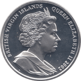 2002 SILVER PROOF DOLLAR IN MEMORIAM BRITISH VIRGIN ISLANDS - SILVER WORLD COINS - Cambridgeshire Coins