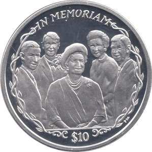 2002 SILVER PROOF DOLLAR IN MEMORIAM BRITISH VIRGIN ISLANDS - SILVER WORLD COINS - Cambridgeshire Coins