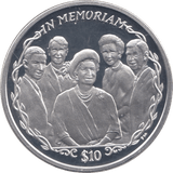2002 SILVER PROOF DOLLAR IN MEMORIAM BRITISH VIRGIN ISLANDS - SILVER WORLD COINS - Cambridgeshire Coins