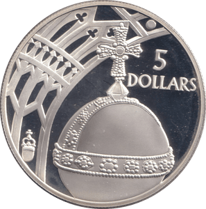 2002 SILVER PROOF FIVE DOLLAR SOLOMON ISLANDS - SILVER WORLD COINS - Cambridgeshire Coins