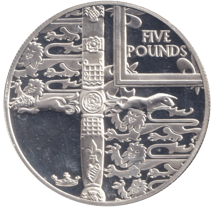 2002 SILVER PROOF FIVE POUNDS ALDERNEY - £5 Silver Proof - Cambridgeshire Coins
