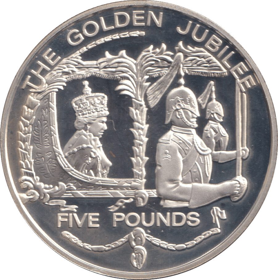 2002 SILVER PROOF FIVE POUNDS GUERNSEY - SILVER WORLD COINS - Cambridgeshire Coins