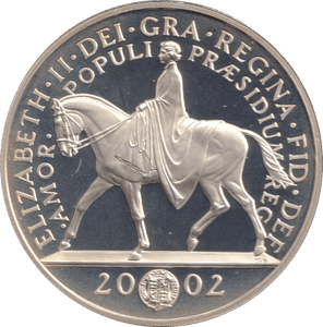 2002 SILVER PROOF FIVE POUNDS - SILVER WORLD COINS - Cambridgeshire Coins