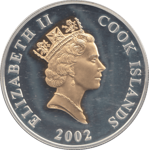2002 SILVER PROOF GOLD PLATED 1 DOLLARS - Silver Proof - Cambridgeshire Coins