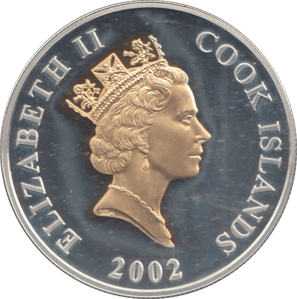 2002 SILVER PROOF GOLD PLATED 1 DOLLARS - Silver Proof - Cambridgeshire Coins